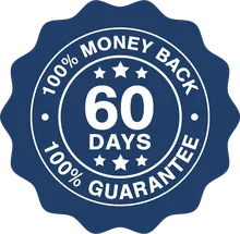 60-day money-back guarantee seal
